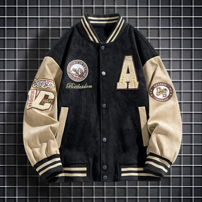 Chaqueta bomber para hombre | Cierre de botones y bolsillos laterales | Chaqueta casual de manga larga para uso diario, desplazamientos y looks a capas de temporada