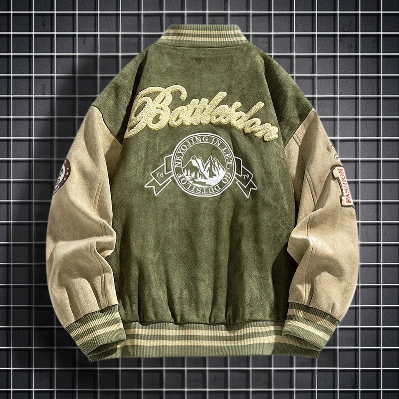 Chaqueta bomber para hombre | Cierre de botones y bolsillos laterales | Chaqueta casual de manga larga para uso diario, desplazamientos y looks a capas de temporada