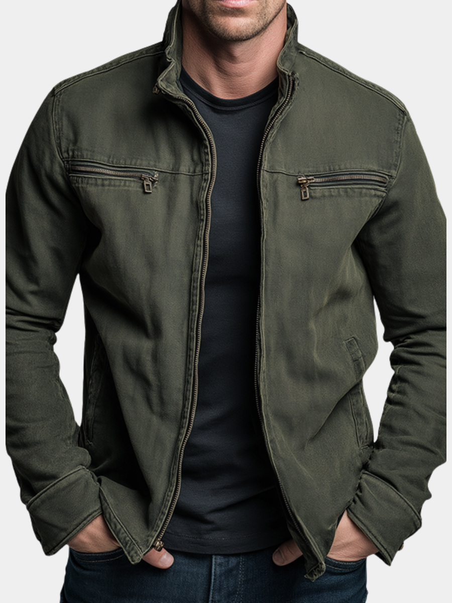 Chaqueta clásica de algodón para hombre