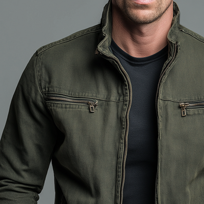 Chaqueta clásica de algodón para hombre