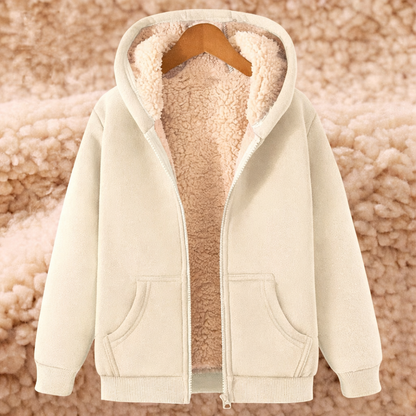 Chaqueta con capucha y cremallera de corte regular con interior forrado – Silueta estilizada