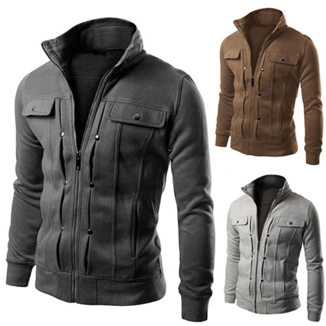 Chaqueta con Cremallera para Hombre | Chaqueta con Cuello Alto