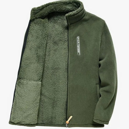 Chaqueta con cremallera y forro polar para hombre