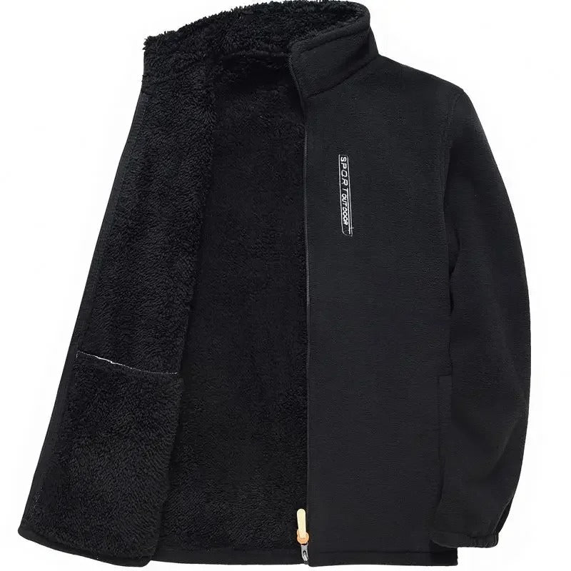 Chaqueta con cremallera y forro polar para hombre