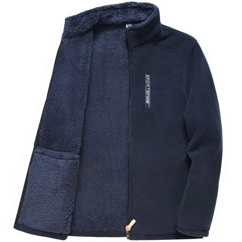Chaqueta con cremallera y forro polar para hombre
