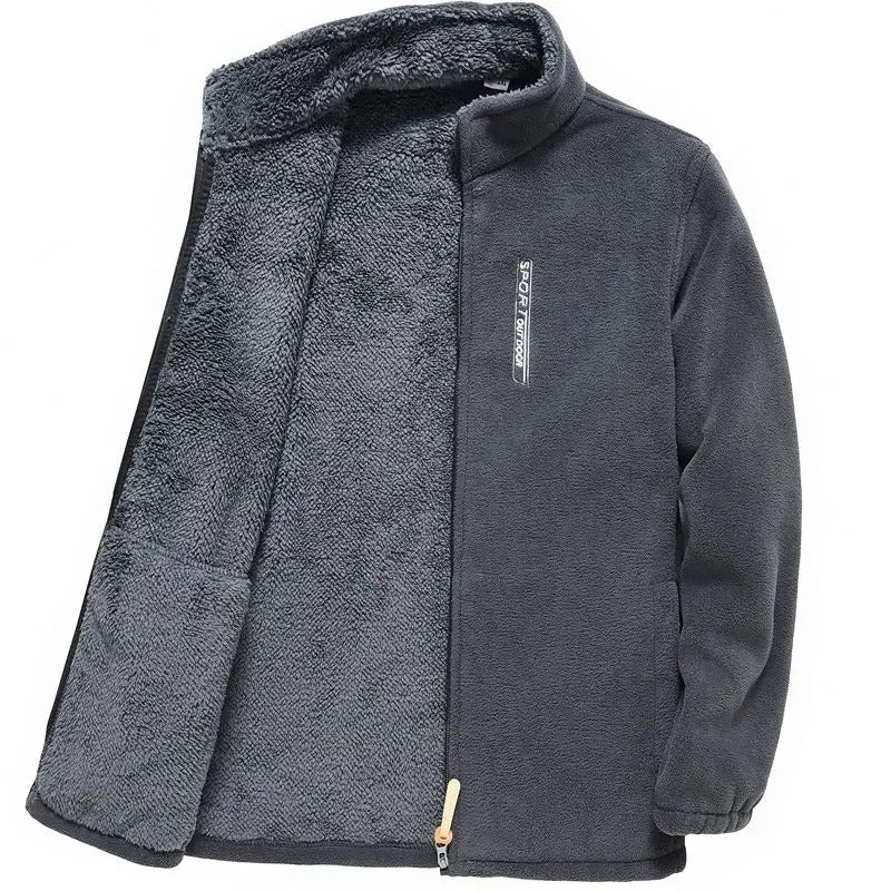 Chaqueta con cremallera y forro polar para hombre