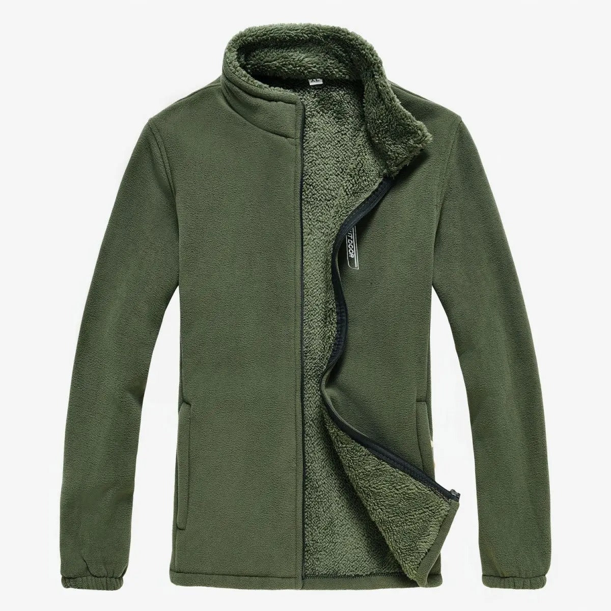 Chaqueta con cremallera y forro polar para hombre