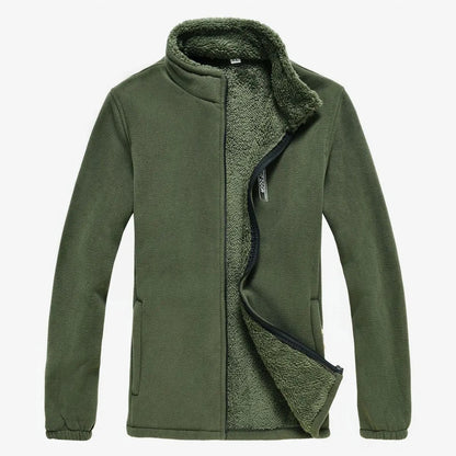 Chaqueta con cremallera y forro polar para hombre