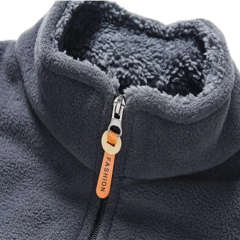 Chaqueta con cremallera y forro polar para hombre