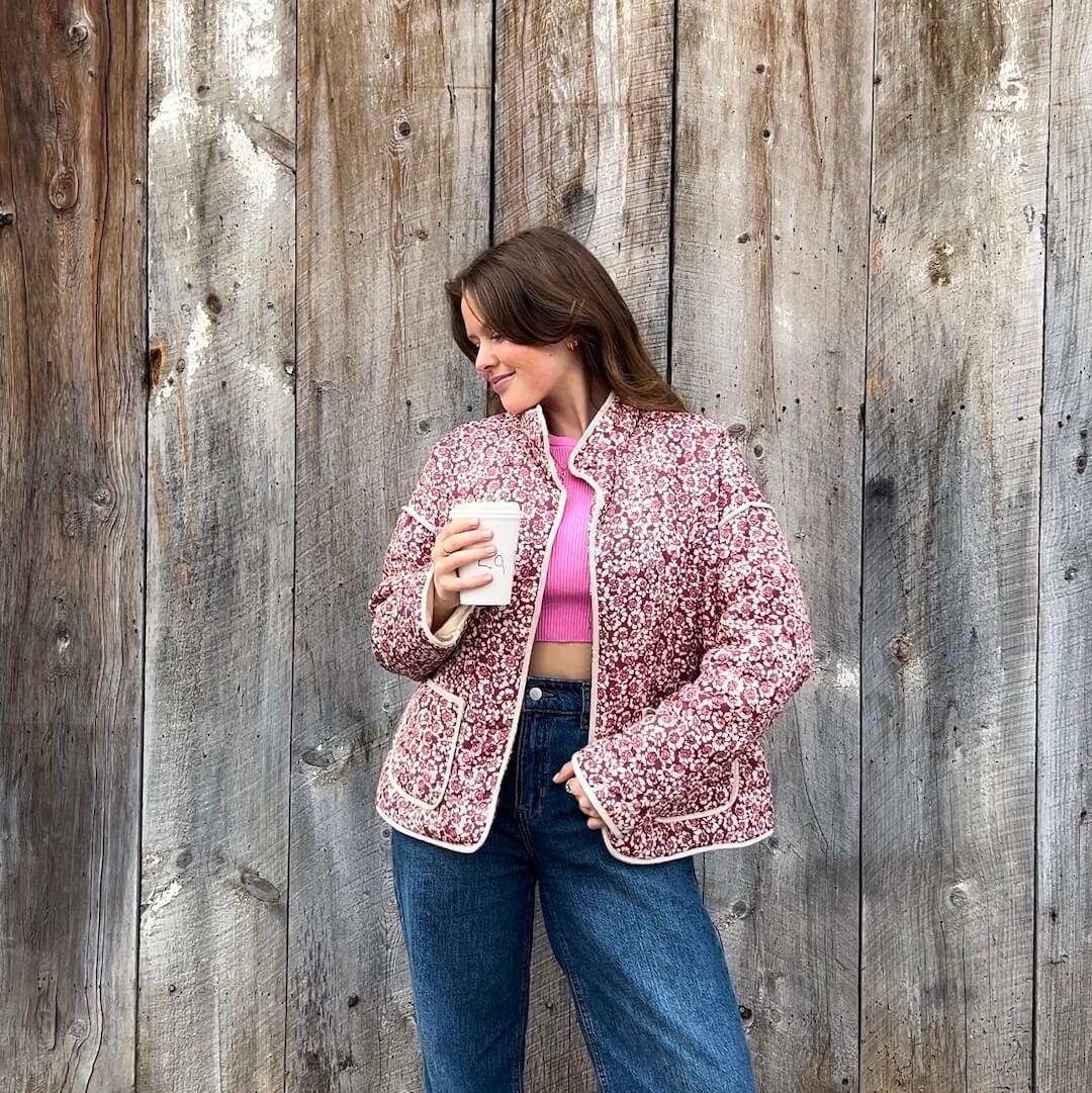 Chaqueta con estampado floral