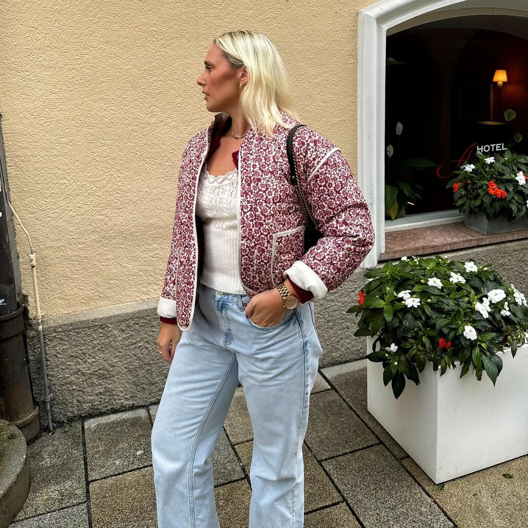 Chaqueta con estampado floral