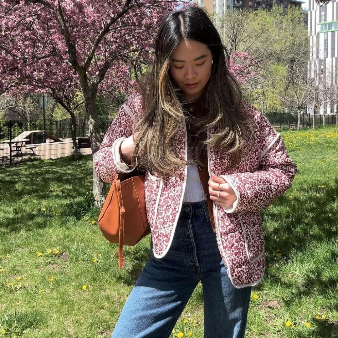 Chaqueta con estampado floral