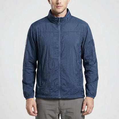 Chaqueta cortavientos táctica ligera con capucha para hombre