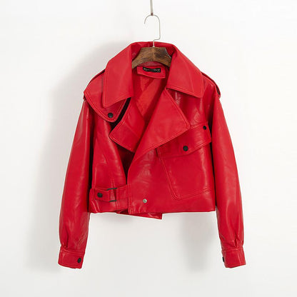 Chaqueta de cuero para mujer