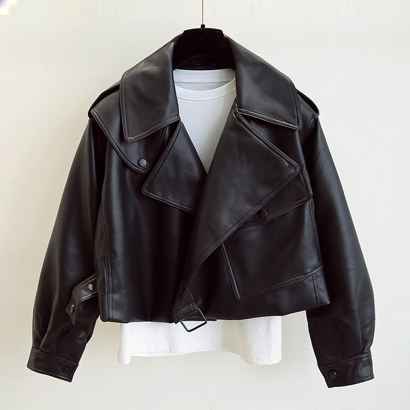Chaqueta de cuero para mujer