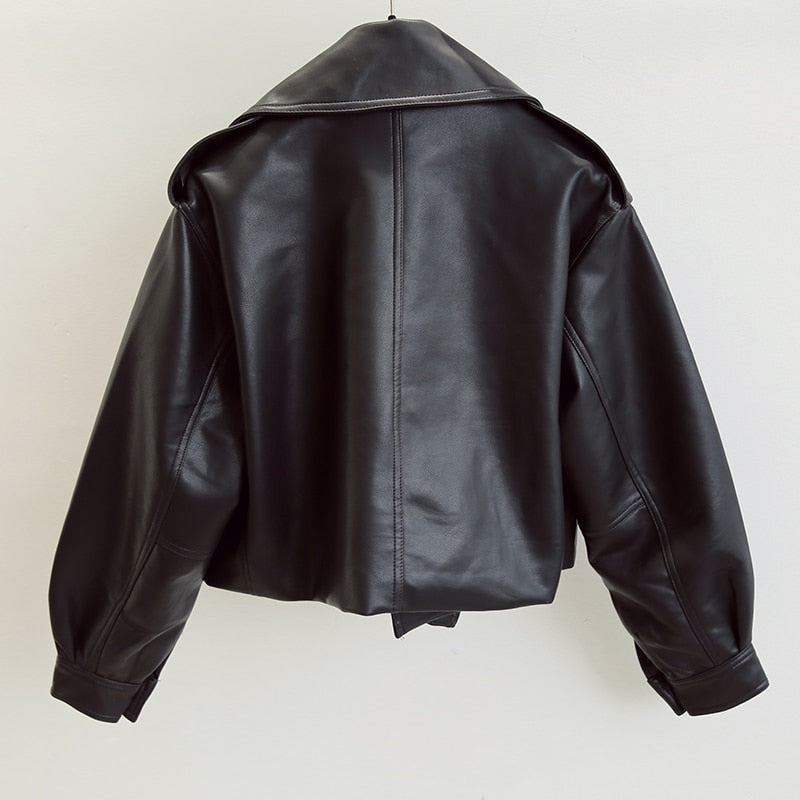 Chaqueta de cuero para mujer