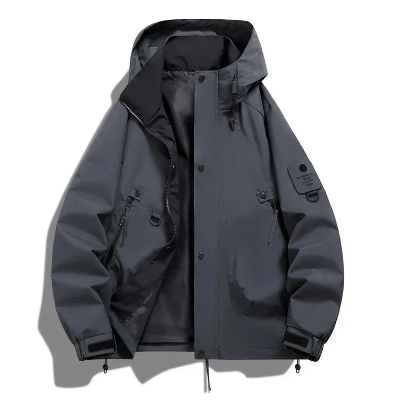 Chaqueta de esquí unisex con capucha y manga larga para invierno
