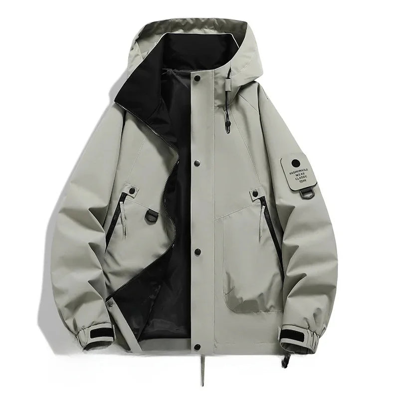 Chaqueta de esquí unisex con capucha y manga larga para invierno