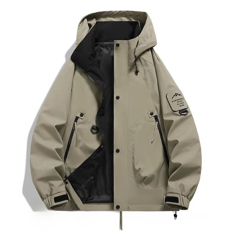 Chaqueta de esquí unisex con capucha y manga larga para invierno