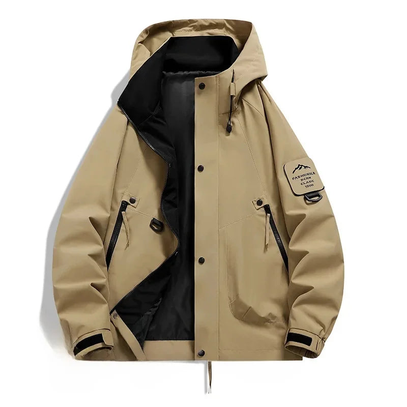 Chaqueta de esquí unisex con capucha y manga larga para invierno