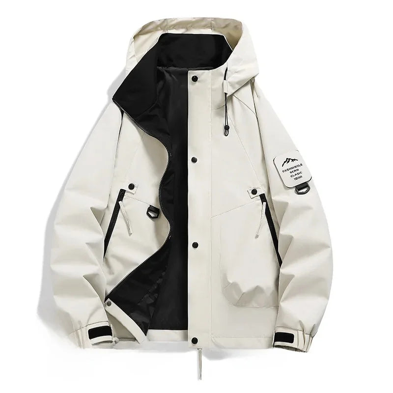 Chaqueta de esquí unisex con capucha y manga larga para invierno