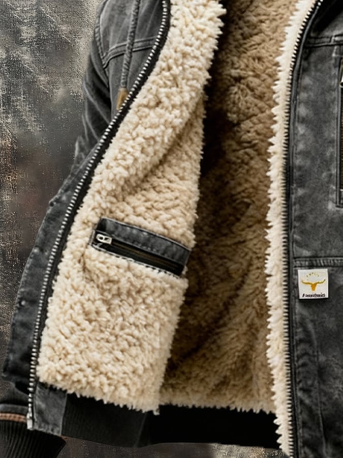 Chaqueta de hombre robusta y cálida con corte cómodo