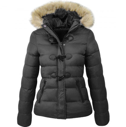 Chaqueta de invierno con cuello para mujer