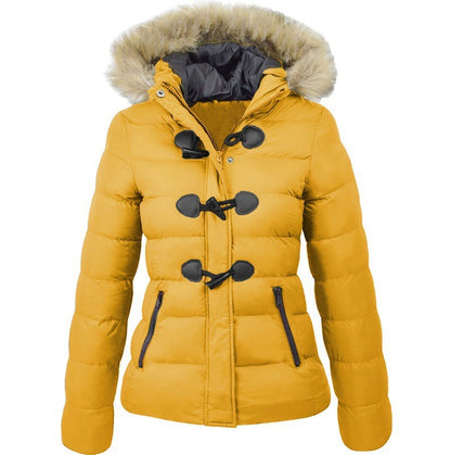 Chaqueta de invierno con cuello para mujer
