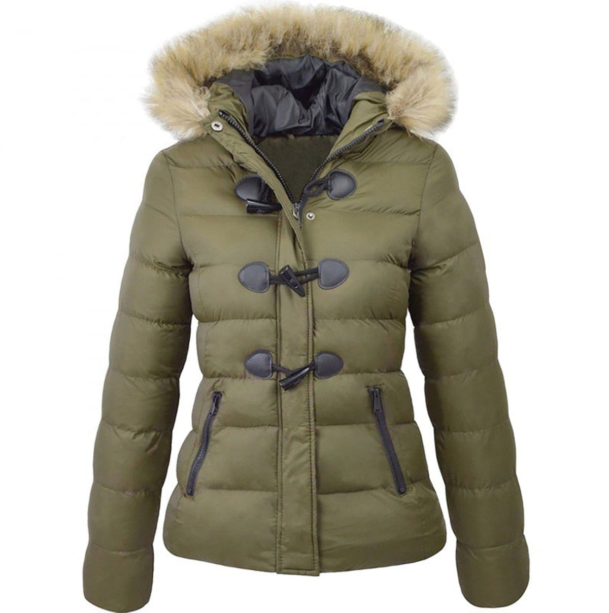 Chaqueta de invierno con cuello para mujer