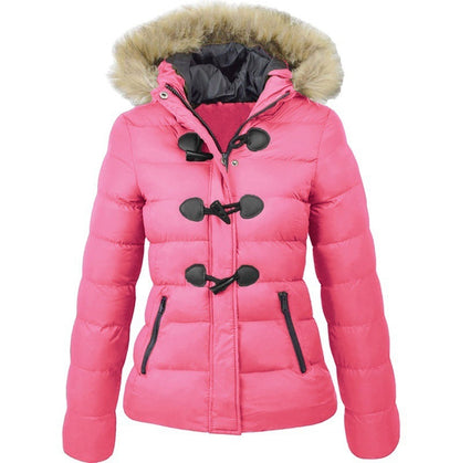Chaqueta de invierno con cuello para mujer
