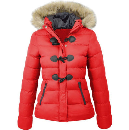 Chaqueta de invierno con cuello para mujer