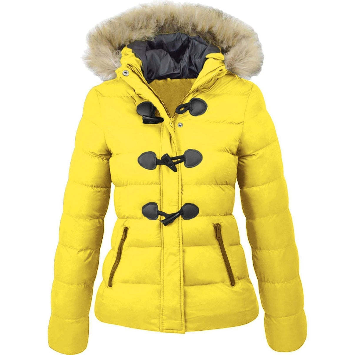 Chaqueta de invierno con cuello para mujer