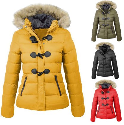 Chaqueta de invierno con cuello para mujer