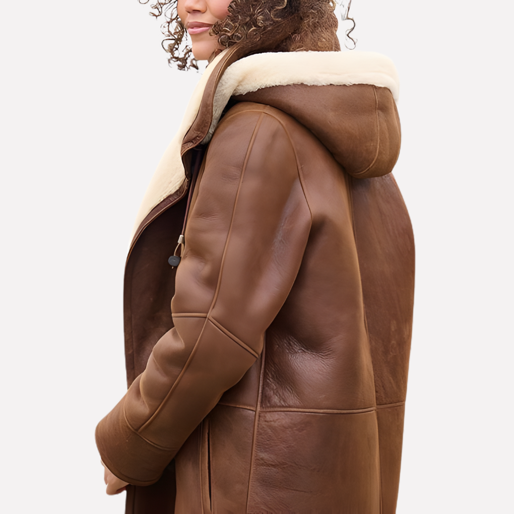 Chaqueta de invierno para mujer con forro de pelo