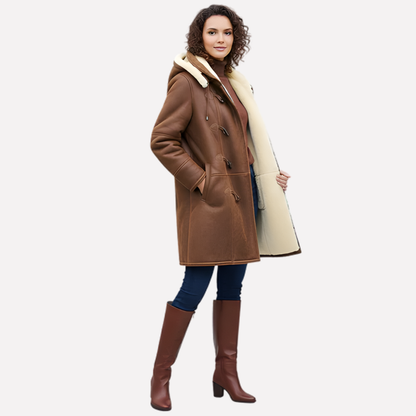 Chaqueta de invierno para mujer con forro de pelo