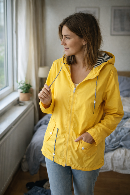Chaqueta de Lluvia Ligera para Mujeres VierraSol con Capucha
