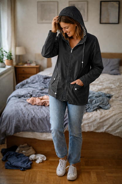 Chaqueta de Lluvia Ligera para Mujeres VierraSol con Capucha