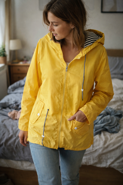 Chaqueta de Lluvia Ligera para Mujeres VierraSol con Capucha