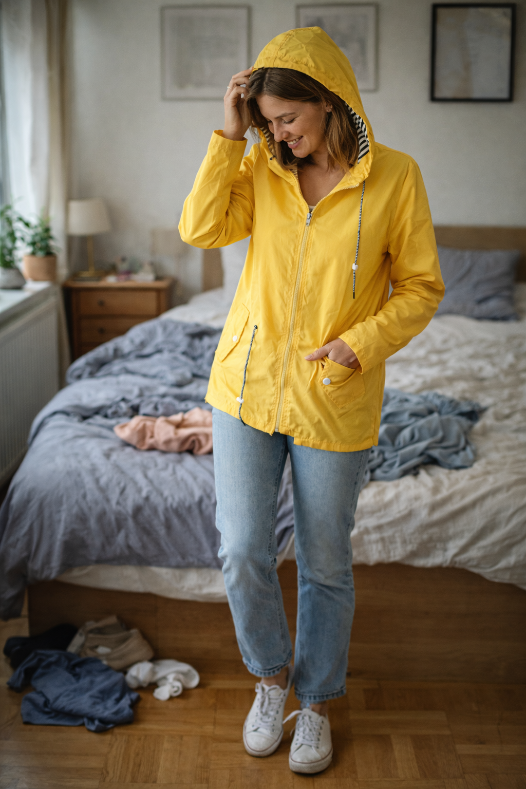 Chaqueta de Lluvia Ligera para Mujeres VierraSol con Capucha
