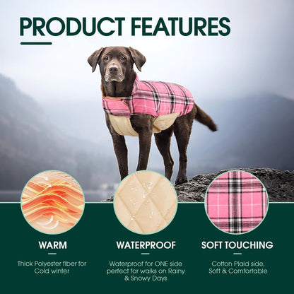 Chaqueta de Perro Impermeable y Acogedora – Abrigo de Invierno en Estilo Británico