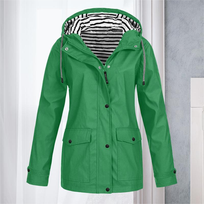Chaqueta deportiva impermeable de senderismo de manga larga para mujer