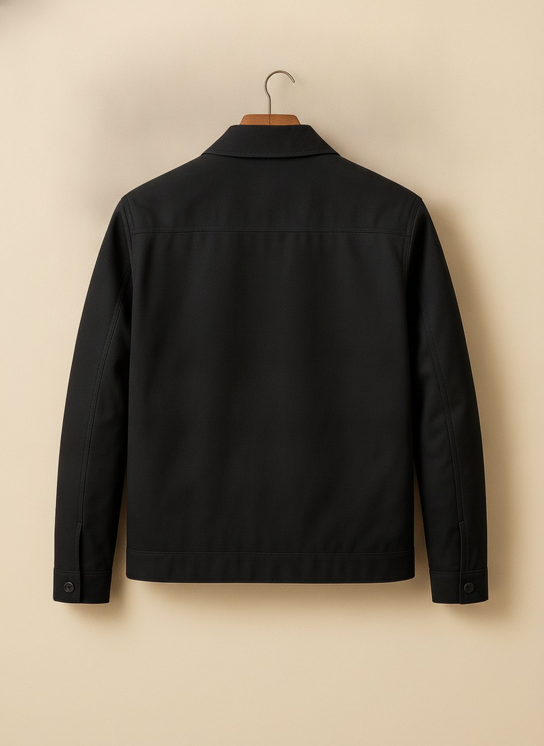 Chaqueta Harrington smart-casual para hombre con cremallera completa y forro de cuadros vichy