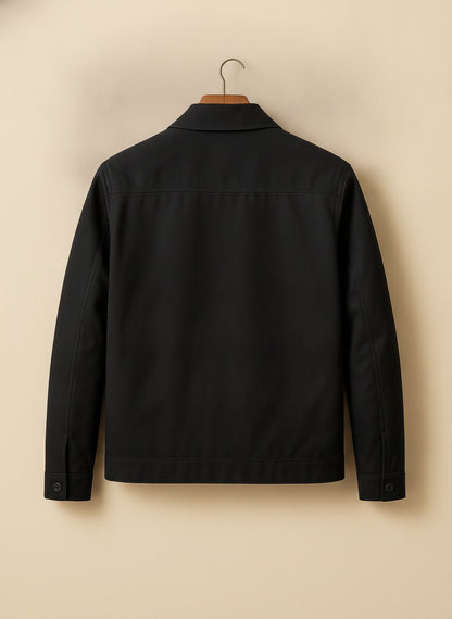 Chaqueta Harrington smart-casual para hombre con cremallera completa y forro de cuadros vichy