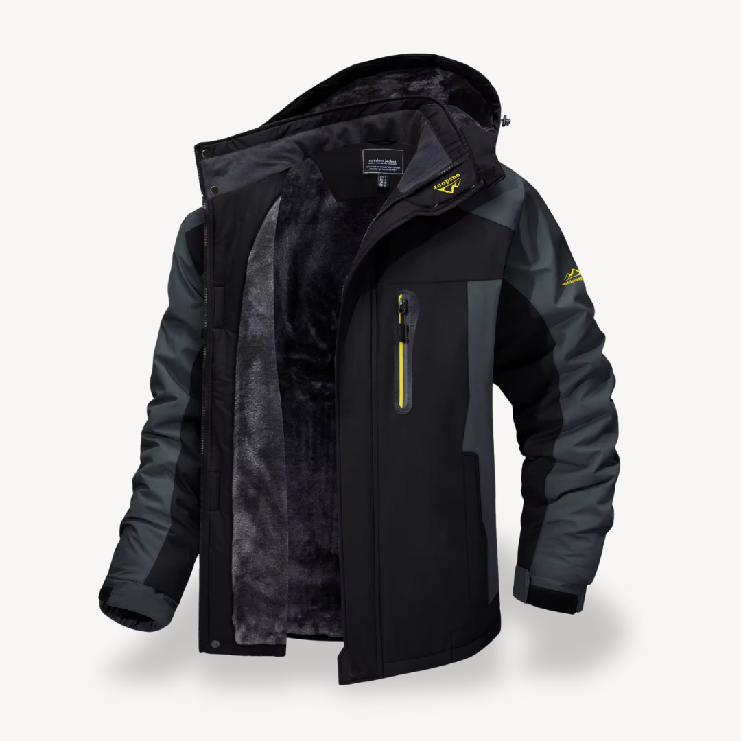 Chaqueta impermeable de invierno para hombre con forro polar para exterior