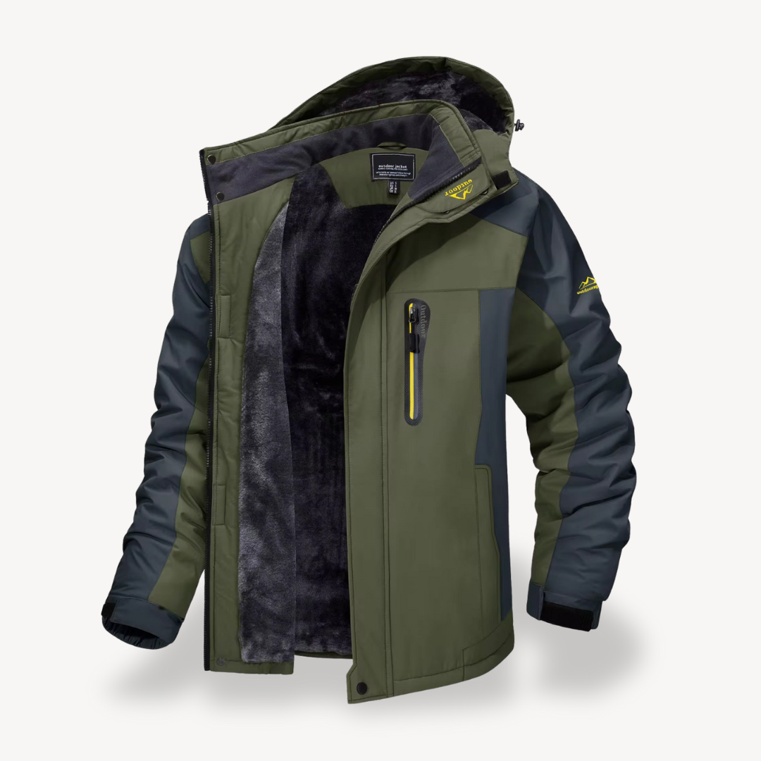 Chaqueta impermeable de invierno para hombre con forro polar para exterior