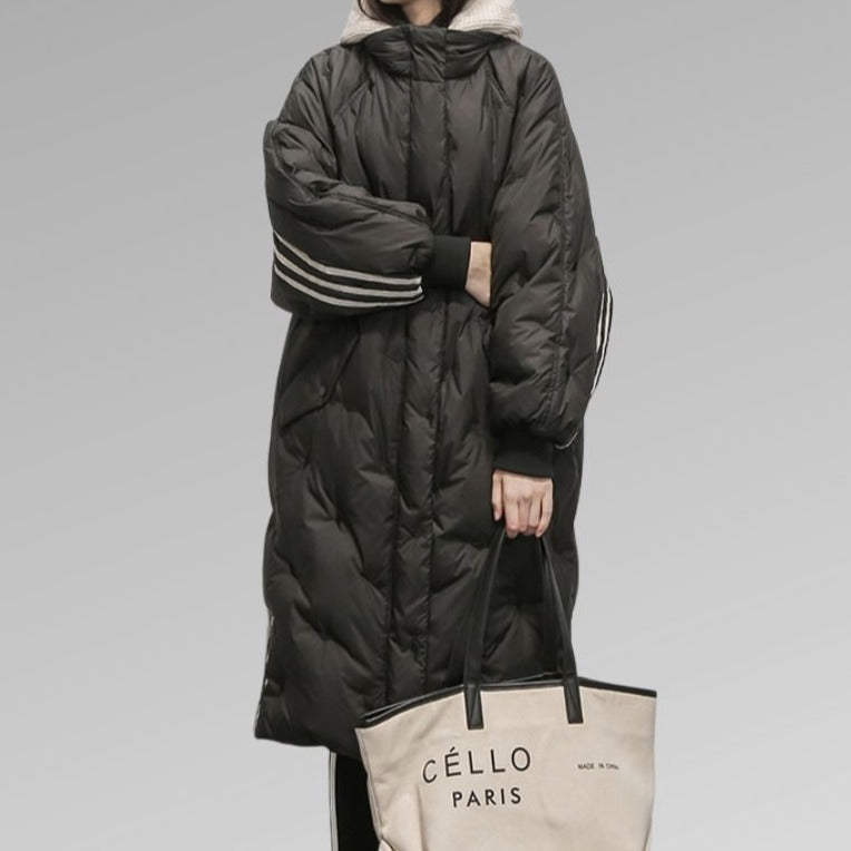 Chaqueta larga acolchada para mujer
