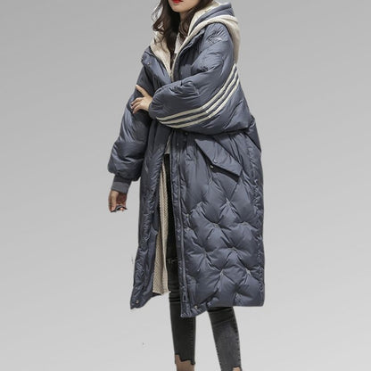Chaqueta larga acolchada para mujer