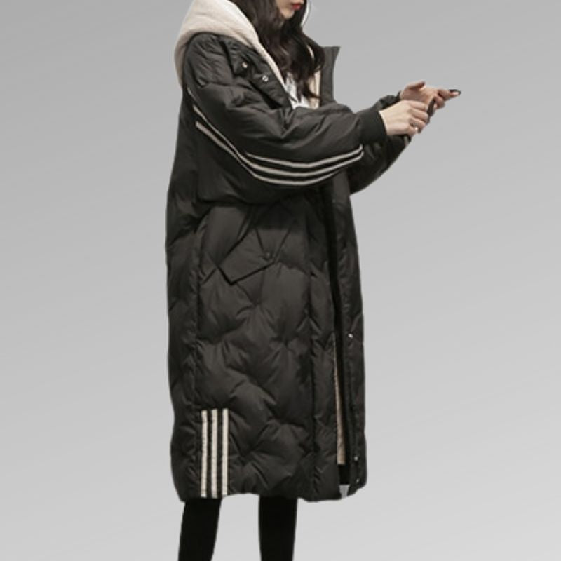 Chaqueta larga acolchada para mujer