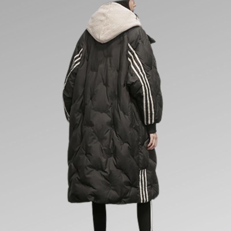 Chaqueta larga acolchada para mujer