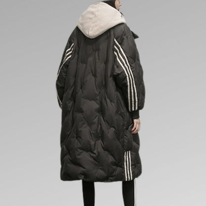 Chaqueta larga acolchada para mujer